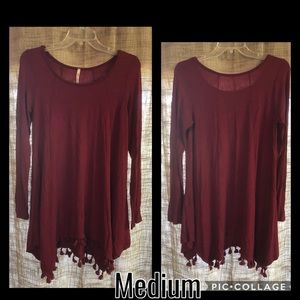 Maroon Tunic Top